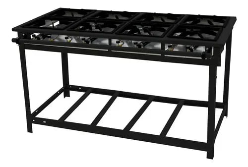 VENÂNCIO FOGÃO INDUSTRIAL VAP8-FOG 30X30 8 BOCAS ALTA PRESSÃO