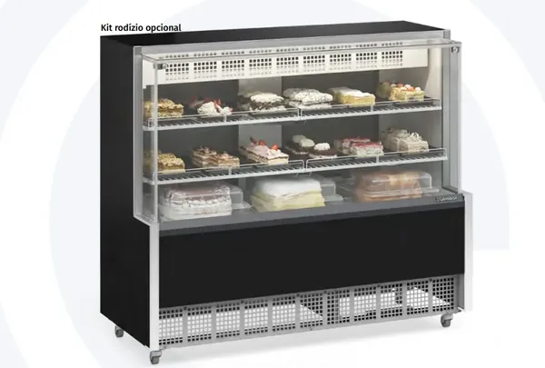 VITRINE REFRIGERADA CONFEITARIA DUPLA FUNÇÃO GPEA-140/R Gelopar