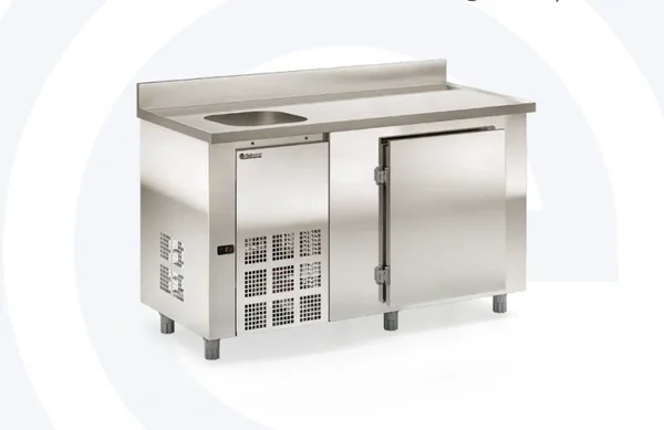 BALCÃO REFRIGERADO DE ENCOSTO COM CUBA GBFE 150/CD- GELOPAR