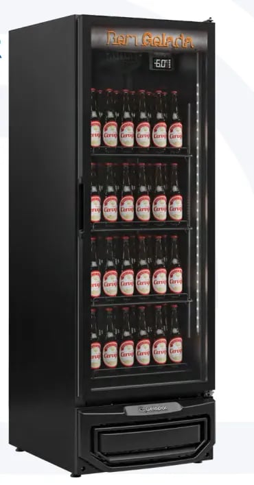 REFRIGERADOR DE BEBIDAS CERVEJEIRA 570L-INVERTER BIVOLT- GCB 57 V BIN PR-GELOPAR