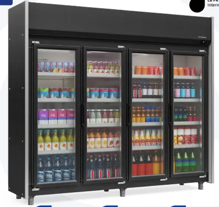 REFRIGERADOR VERTICAL AUTO SERVIÇO GEAS-4P/GELOPAR